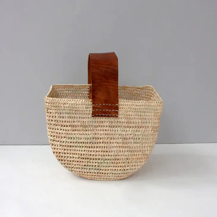 Half Moon Forage Storage Basket | Tan