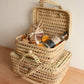 Woven Palm Leaf Hampers (Set of 2)