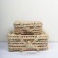 Woven Palm Leaf Hampers (Set of 2)