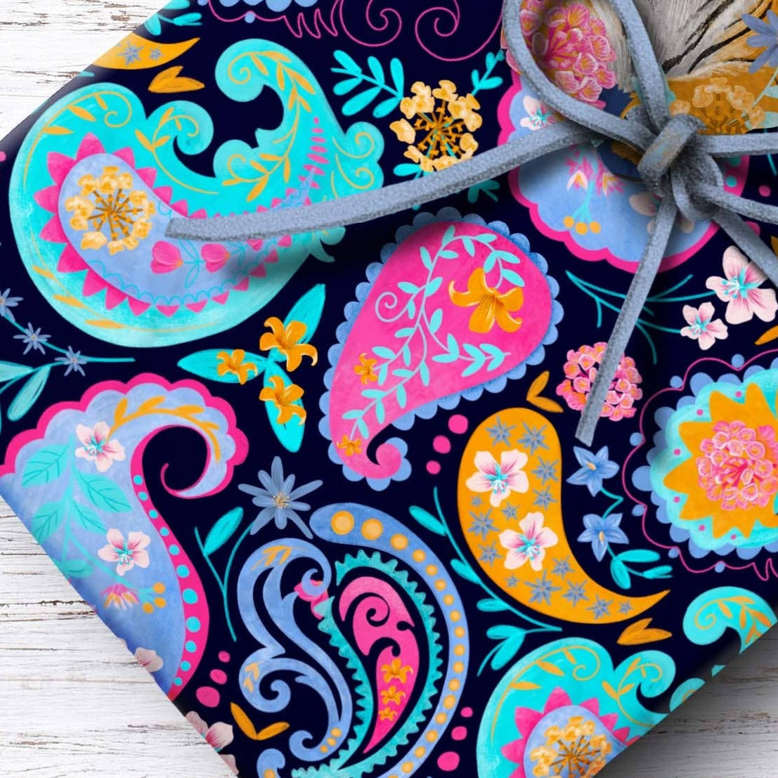 Indian Paisley Gift Wrap