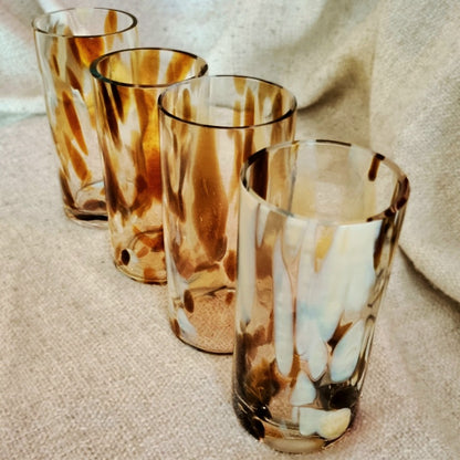 Abstract Highball Drinking Glasses (Set of 3 or 4)