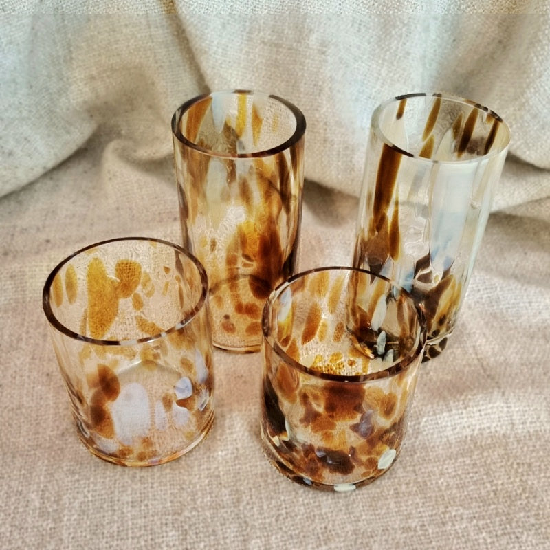 Abstract Highball Drinking Glasses (Set of 3 or 4)