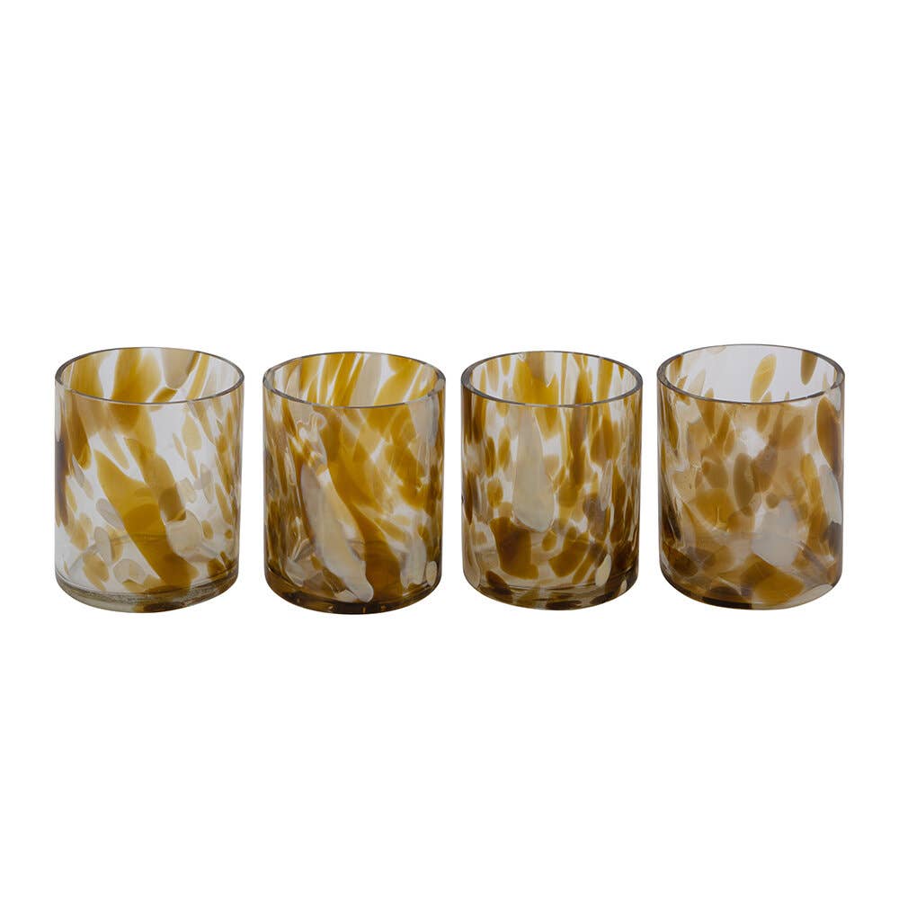 Abstract Spot Tumbler Drinking Glasses (Set of 4)