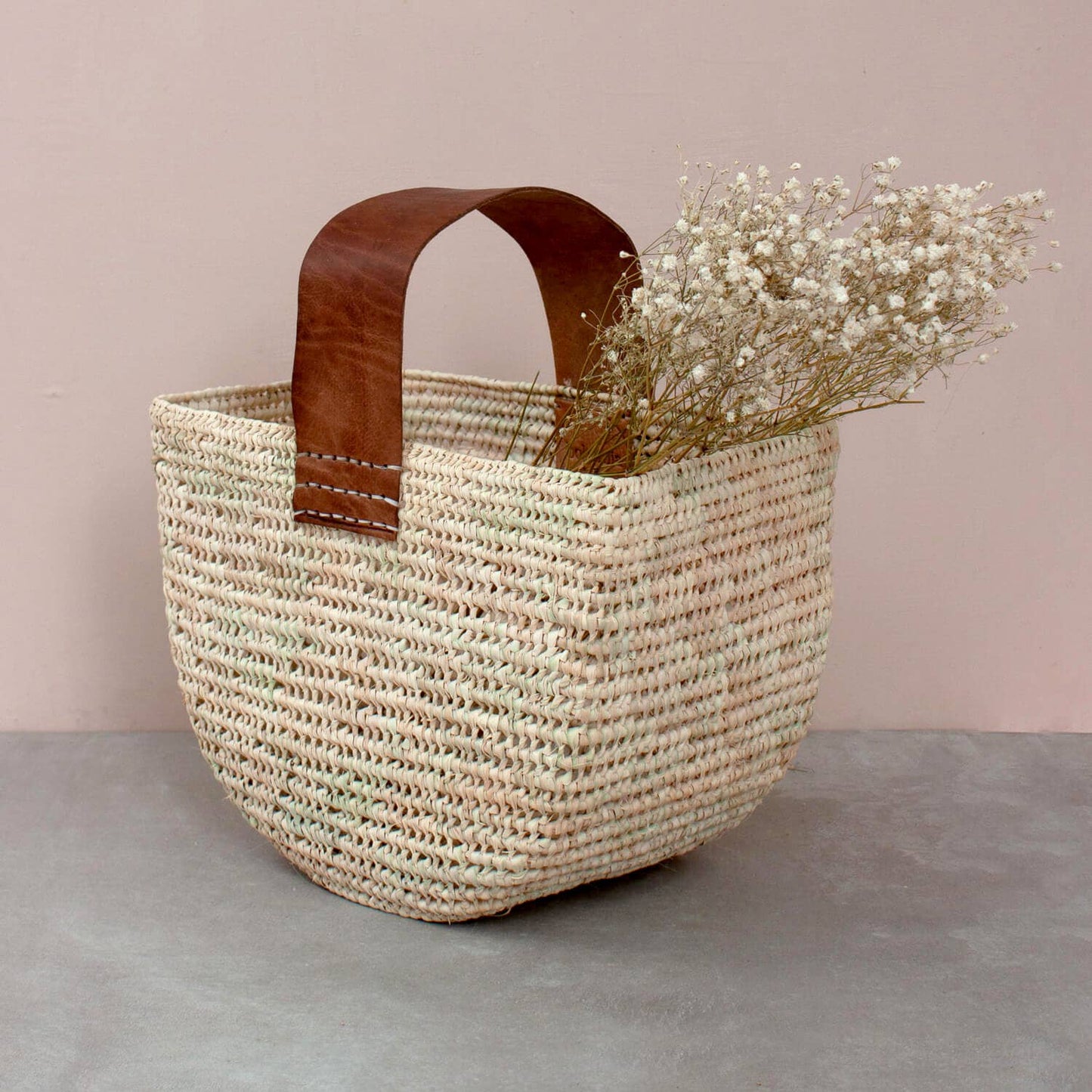 Half Moon Forage Storage Basket | Tan